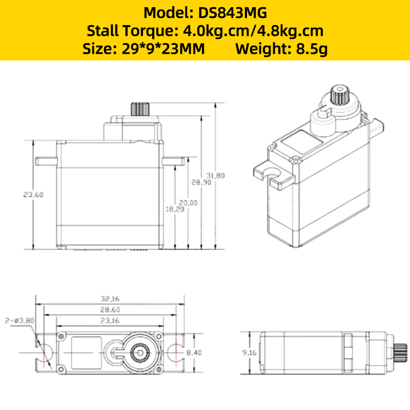 4PCS Corona DS843MG Digital Se – Brushless Motor Thrust Test Stand Bewertung und Preis